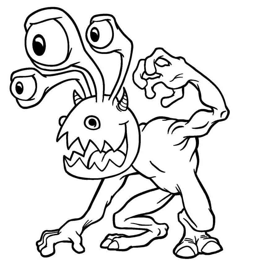 Build Your Own Monster - Free Printable Coloring Page for Kids