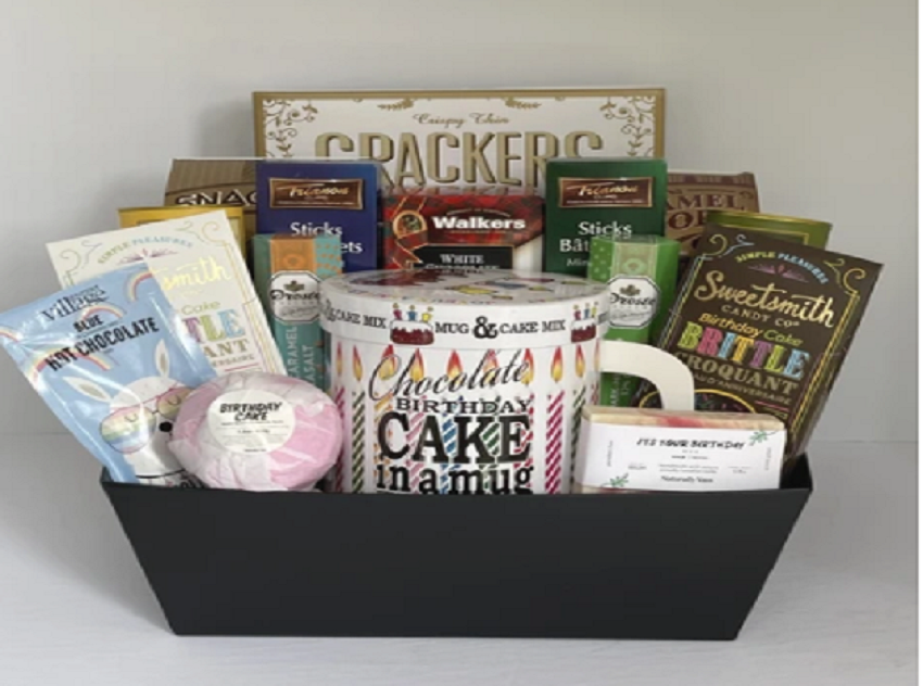 Chocolate gift baskets Calgary Dazzle Basket Medium