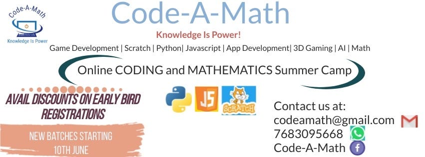 Code-A-Math, The Best Coding Classes Platform - Avika Agarwal - Medium