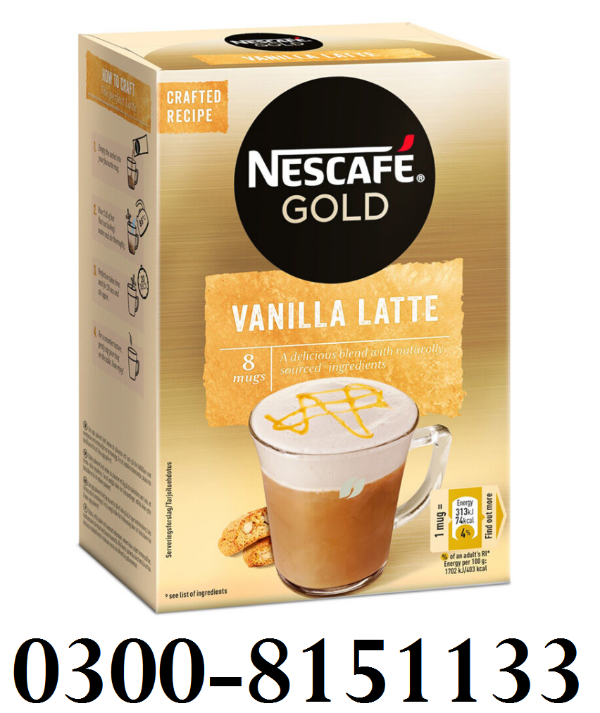 New Nescafe Gold Vanilla Latte Coffee In Pakistan 03008151133 by