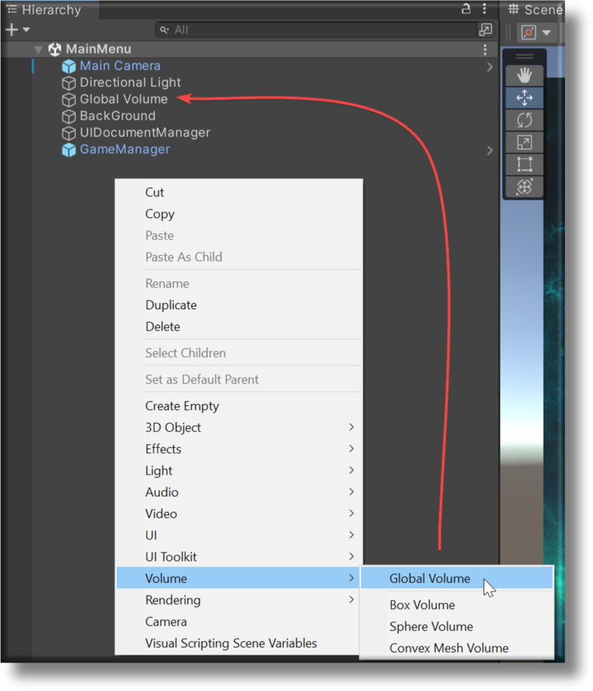 Prebuilt Post Processing in URP. Post Processing is prebuilt with URP