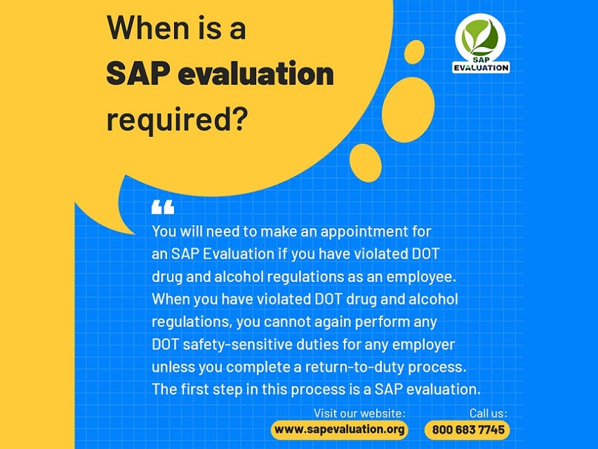 DOT Qualified SAP DOT Certified SAP FMCSA SAP by SAP Evaluation