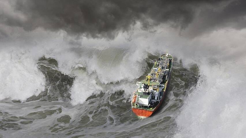 Photo piquée au site Le Temps illustrant ce qu’est une vague scélérate