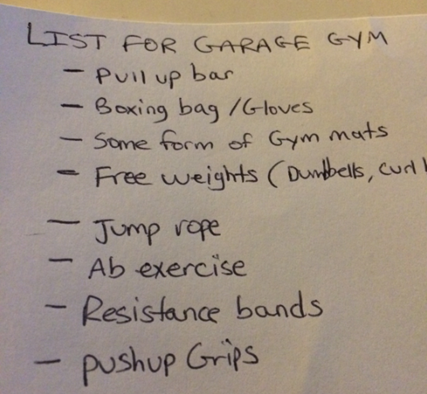 Workout Equipment List