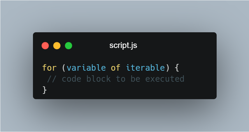 Looping Arrays (The for-of Loop). There is a new way for looping array ...