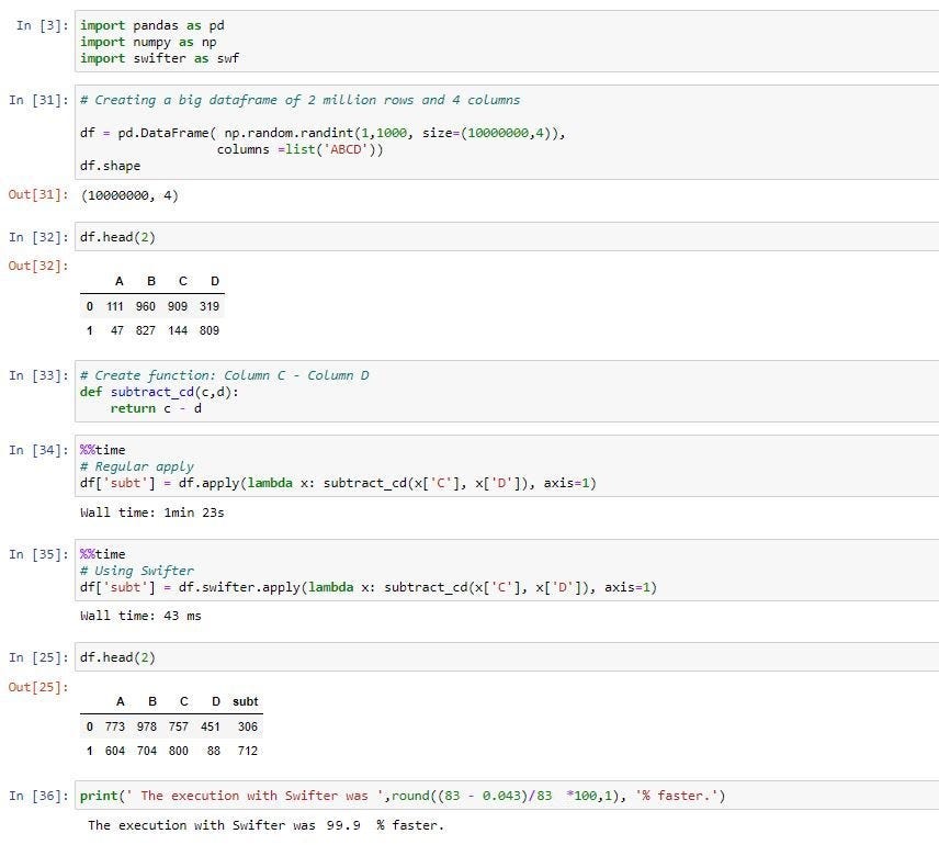 Use swifter for Faster Pandas in Python - gustavorsantos - Medium