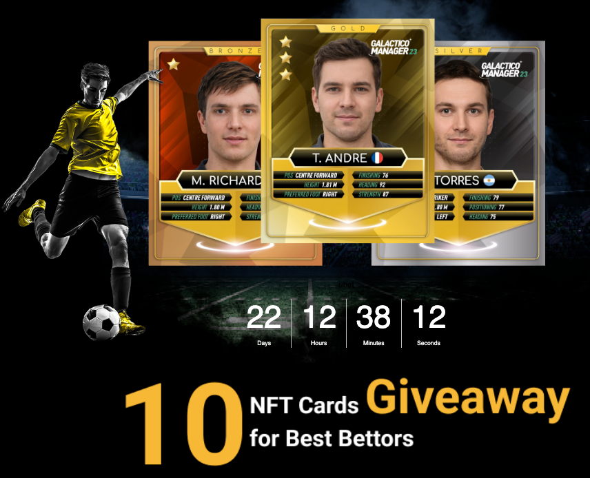 🎲 Bet and collect! 🃏 Score exclusive ⚽️ Football player NFTs 🔥 by