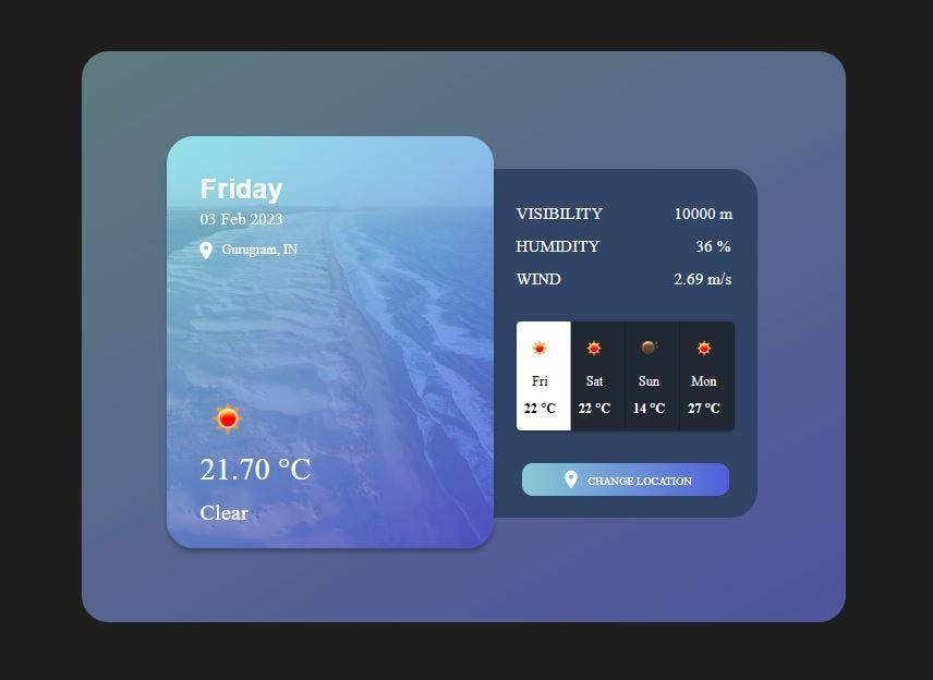 Beautiful weather app using react - Vinod Jatav - Medium