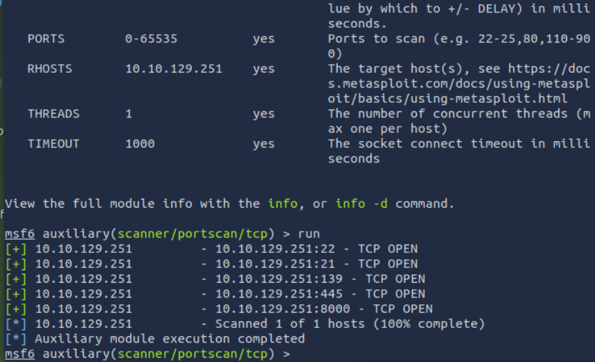 Metasploit: Exploitation — TryHackMe