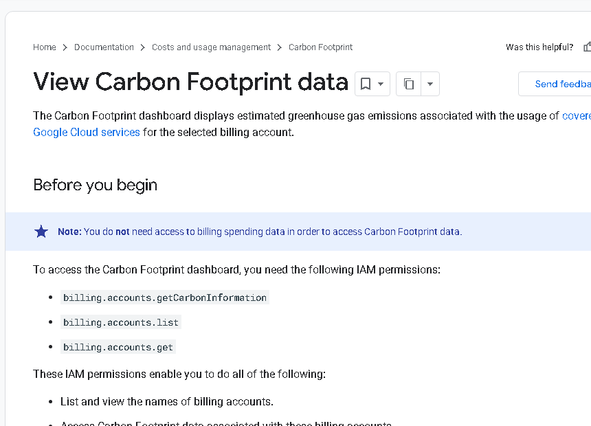 Figure 2. Proof of operating detail: The cited source, Carbon Footprint documentation, gives the article the implementation surface teams must design around. Source: Google Cloud