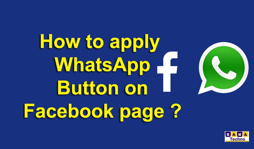 How to apply WhatsApp Button on Facebook page ? SRN INFO SOFT