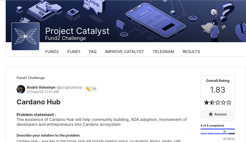 Cardano Hub — Proposal in Project Catalyst | by Cryptotexty | Medium