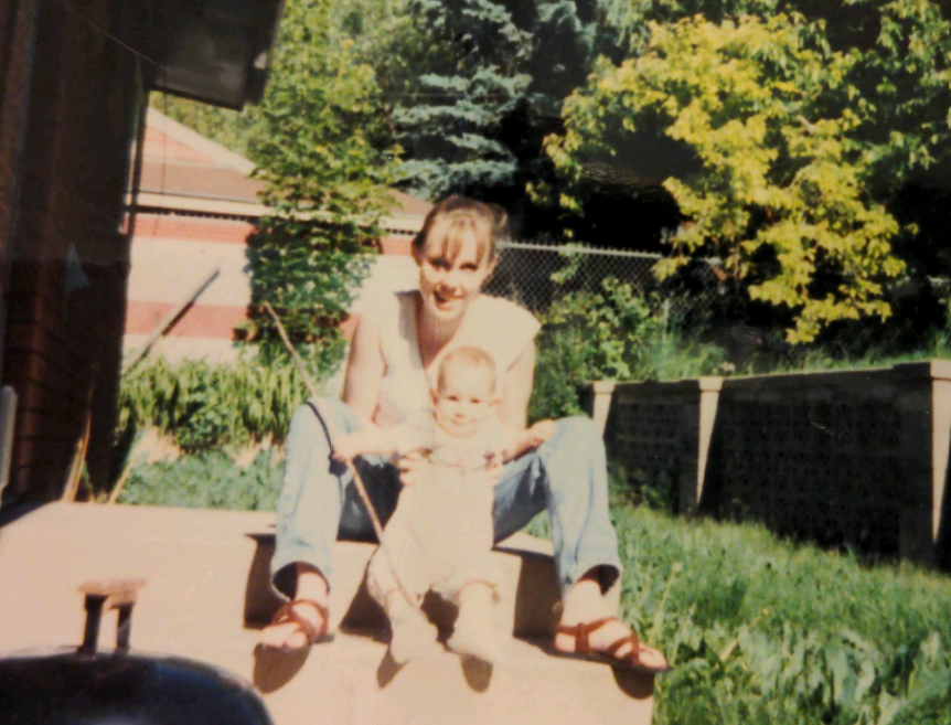 Author and daughter who was suffocated by her step dad before the abuse in summer 1998. Author provided photo.