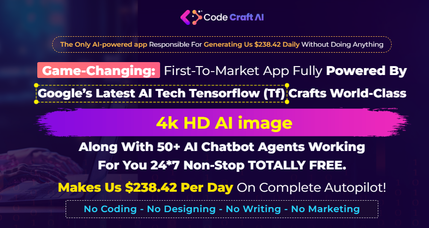 Code Craft AI Review —Combining Google’s latest AI TensorFlow for content creation