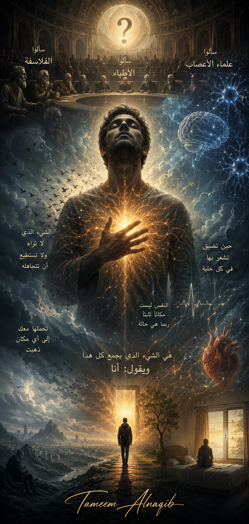 أين تسكن النفس؟