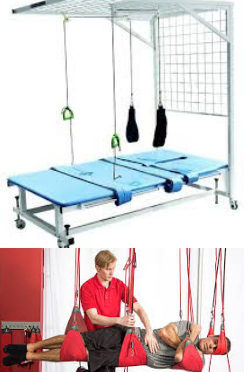 Suspension Therapy Suspension therapy (like suspension trainer) is