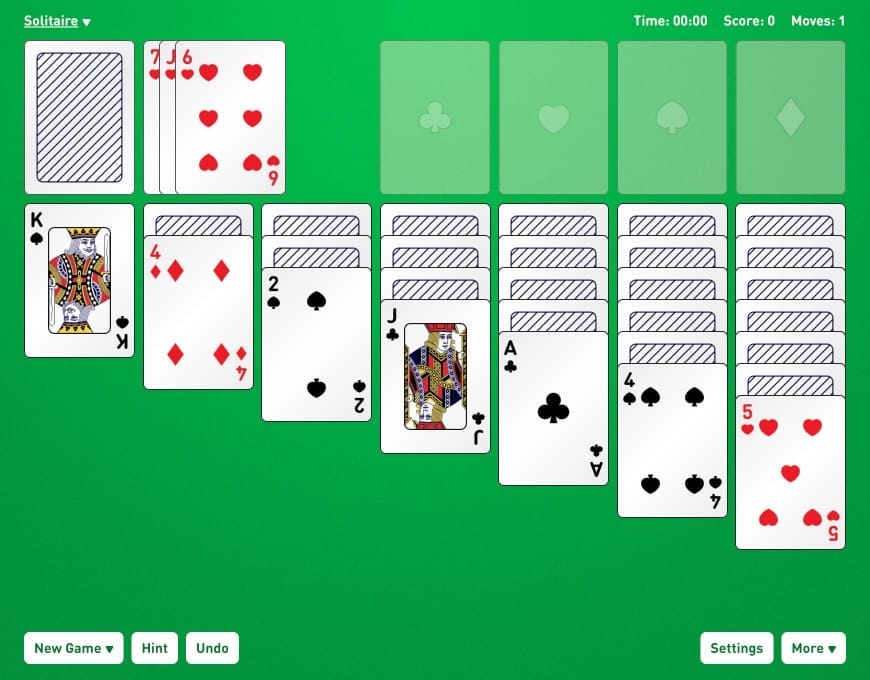 card solitaire set up card solitaire set up