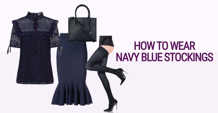 How to wear navy blue tights. Dear VienneMilano, Navy blue is in…, by  VienneMilano