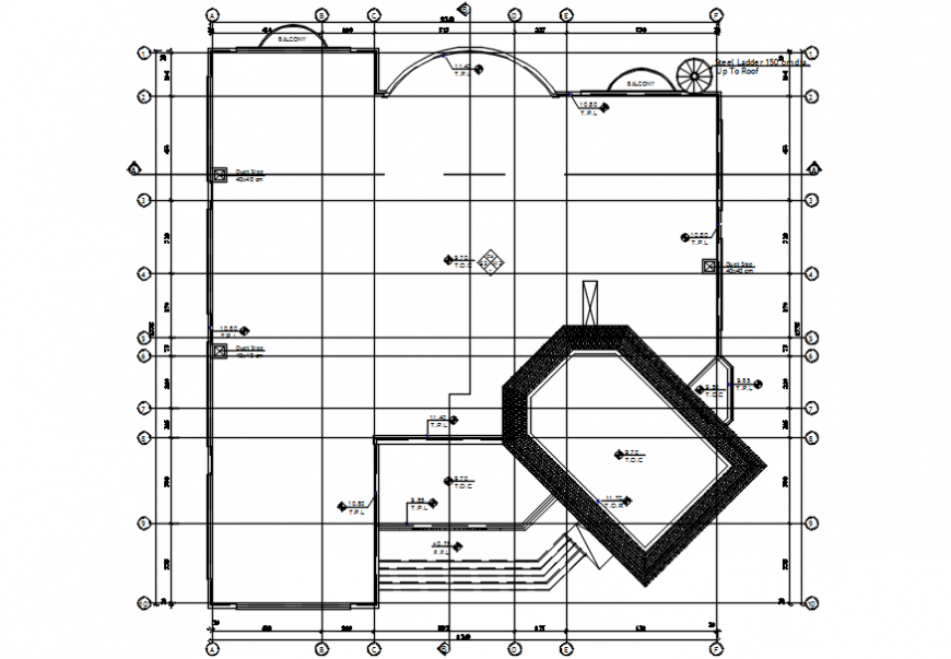 LUXURIES VILLA GROUND FLOOR FRAMING PLAN STRUCTURE DETAILS DWG FILE