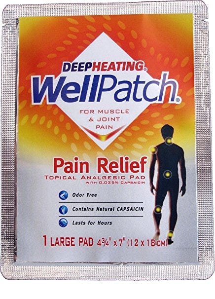  WellPatch Warming Pain Relief Pads, 15 Count