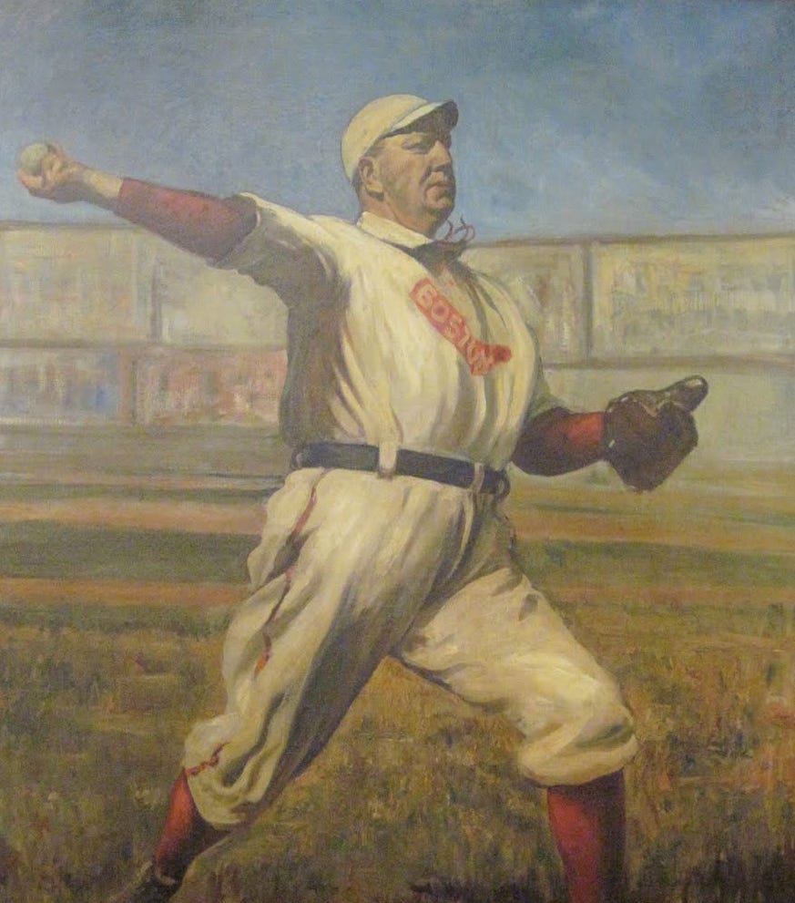 Fat and forty-one in 1908, Cy Young earned 21 of his 511 victories