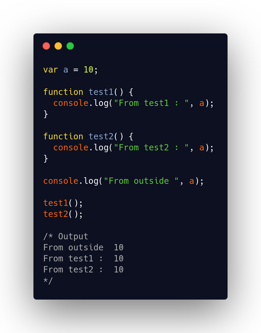 Scope in Javascript. In this blog, let’s start from the bare… | by ...