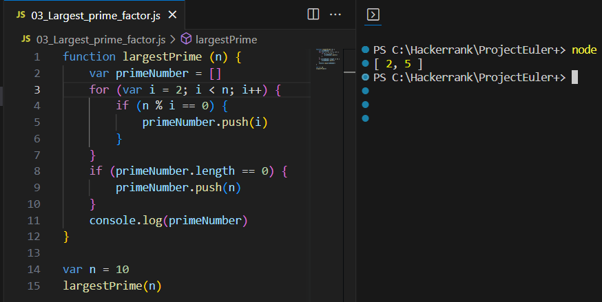 [JS] HackerRank : Largest prime factor | by Aiya Aiyara | Medium