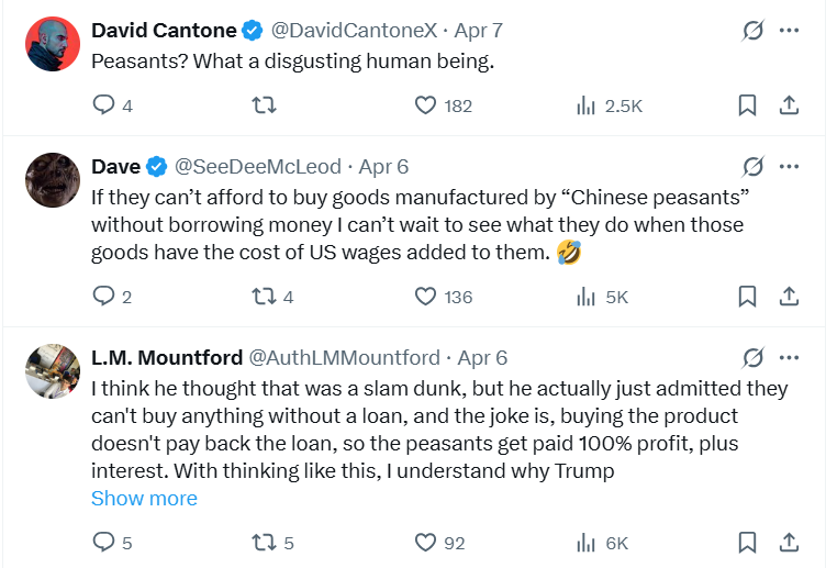 Bad comments about JD Vance on X