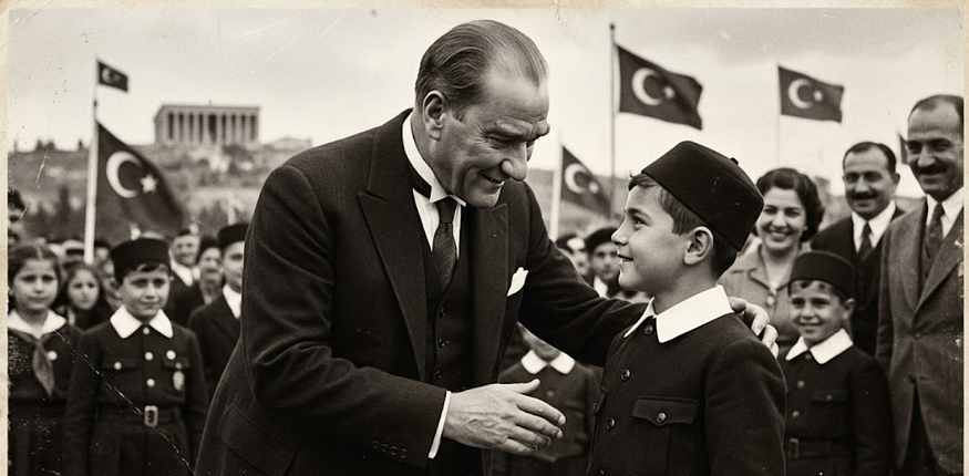 Görsel 2: (Mustafa Kemal Atatürk ve 23 Nisan Ulusal Egemenlik ve Çocuk Bayramı Kutlamaları)