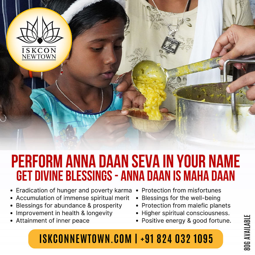 Nourish the Souls with divine seva at ISKCON Newtown