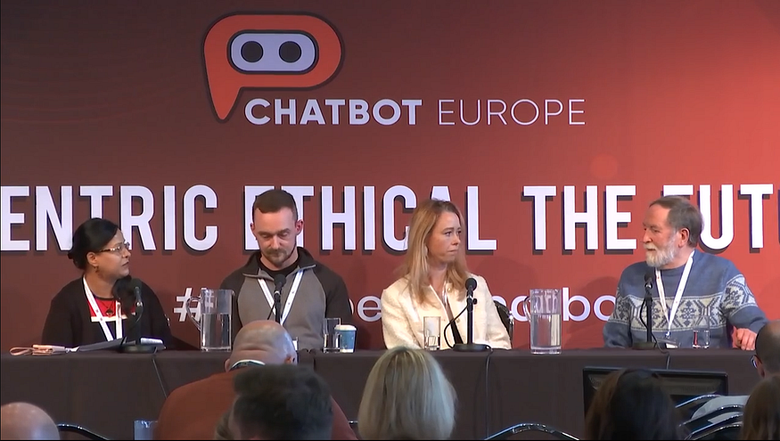 Experts at the talk discussing chatbot best practices