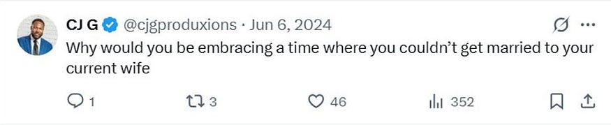A negative comment on X