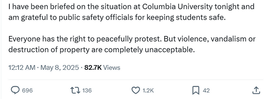 A comment on X by Gov. Hotchul