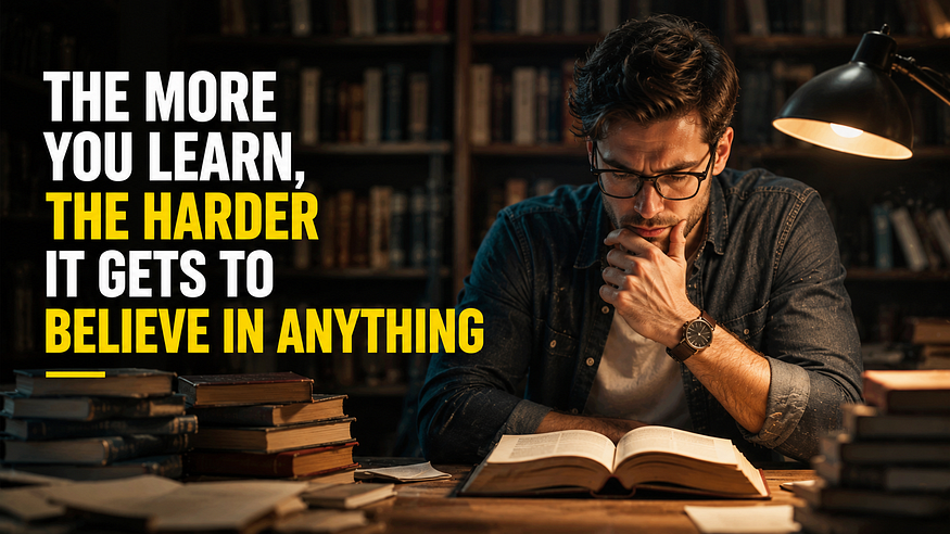The More You Learn, The Harder It Gets to Believe in Anything