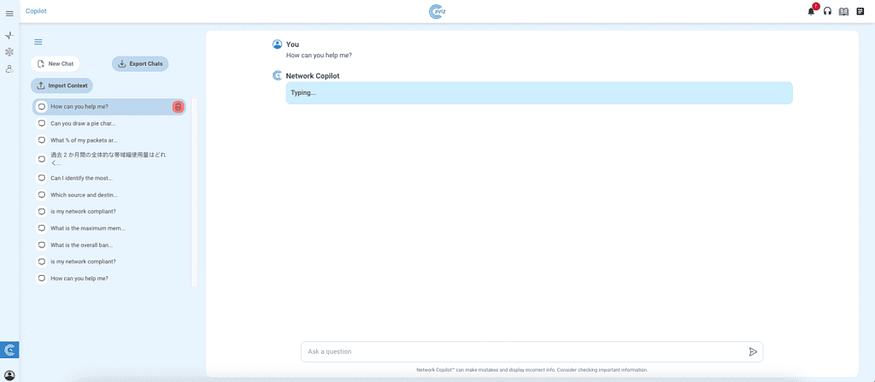 Figure-3 : Network Copilot Chat window