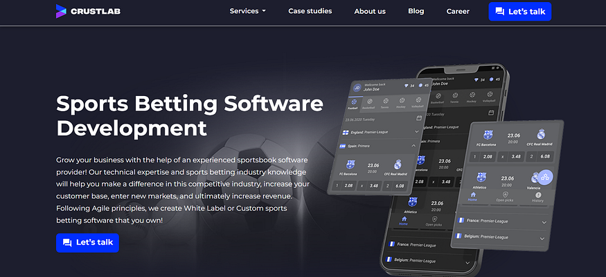 Crustlab- Experts in Sports betting app development services