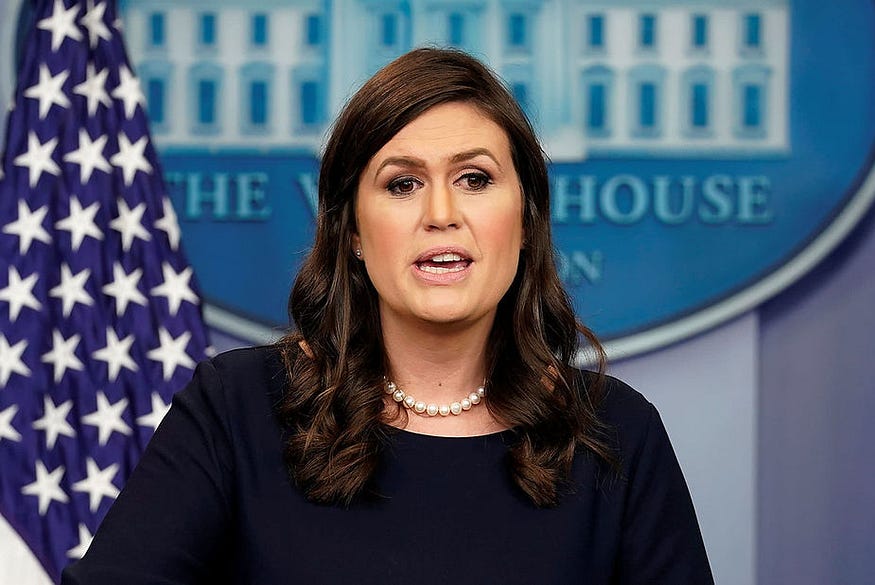Sarah Hackabee Sanders is in the picture