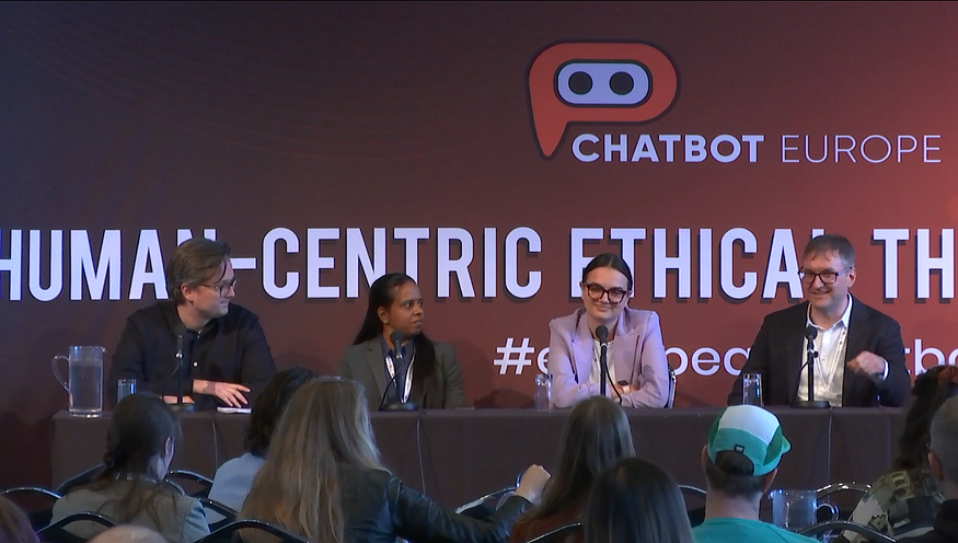 Experts at the talk discussing chatbot best practices