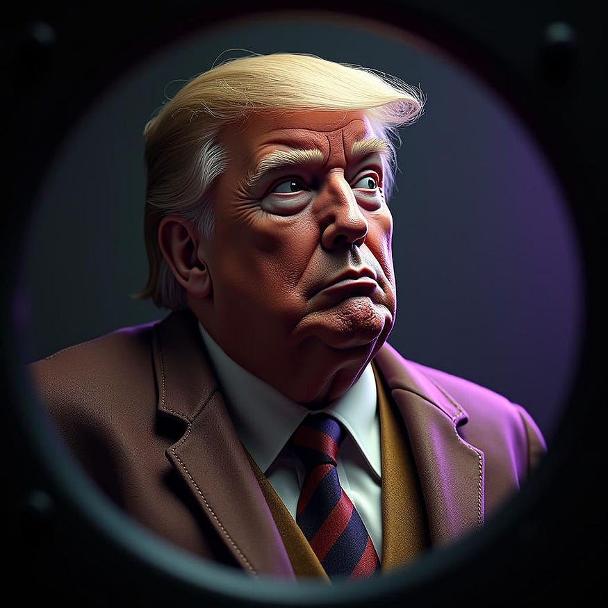 There is president Donald Trump in the picture