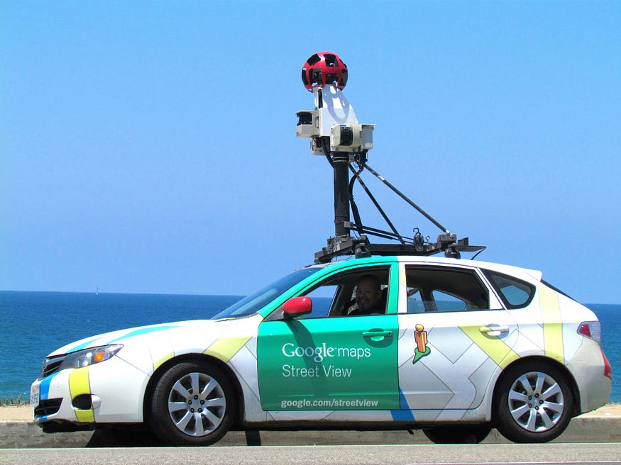 A Google Street View car