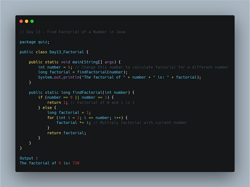 Keyur Shah’s 30-day Coding Challenge: Mastering Factorials In Java 