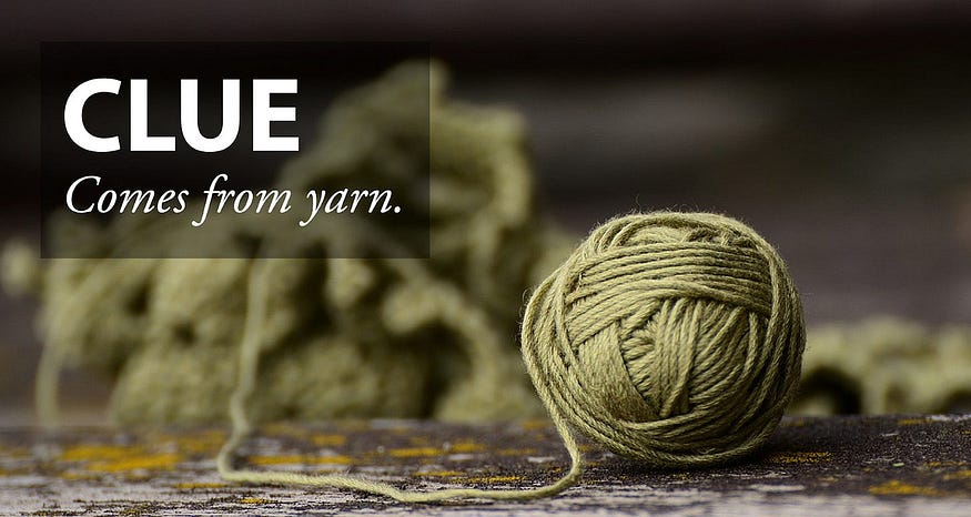 CLUE: Comes from yarn.
