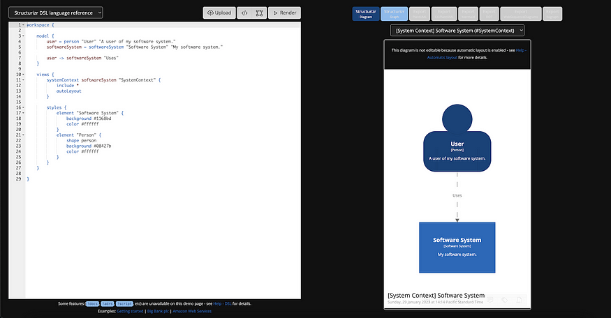 Structurizr screenshot