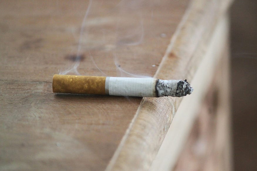Cigarette abandoned