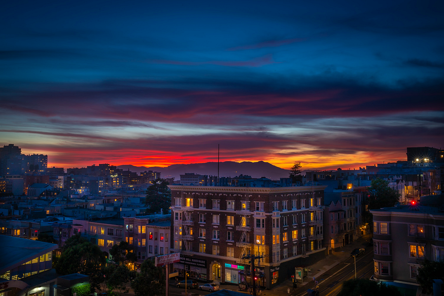 Surise over San Francisco