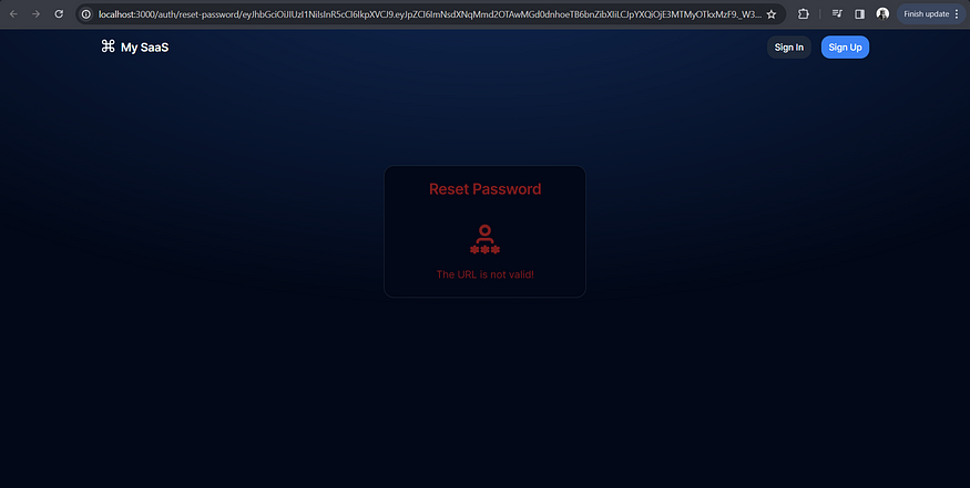 Invalid token