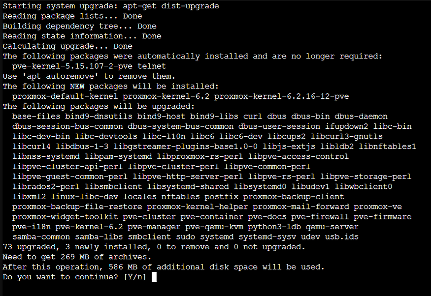 Proxmox Updating