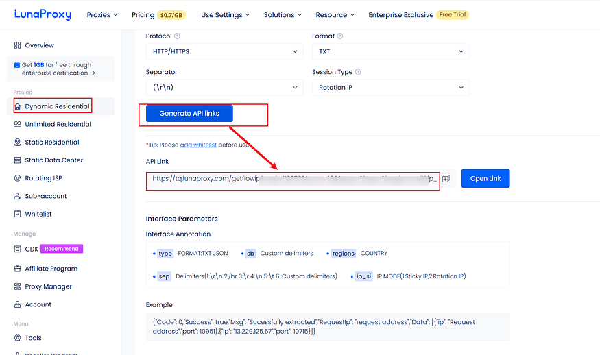 How to set your proxy lunaproxy in Social Media Lead Generation Pro?