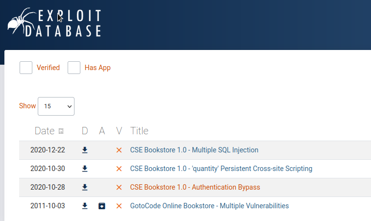cse bookstore vuln