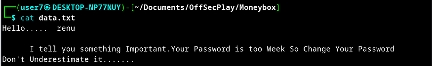 cat data file